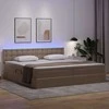 Lova su daiktų laikymo vieta ir LED Šviesiai pilka 200 x 200 cm