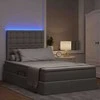 Lova su daiktų laikymo vieta ir LED su LED Taupe 120 x 200 cm