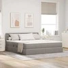 Lova su daiktų laikymo vieta ir LED Taupe 180 x 200 cm audinys