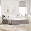 LED saugojimo lova su čiužiniu Taupe 180 x 200 cm Audinys