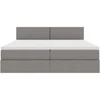 LED saugojimo lova su čiužiniu Taupe 180 x 200 cm Audinys