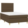 Lova su spyruoklėmis/čiužiniu/LED, ruda, 120x200cm, audinys