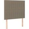 Lova su spyruoklėmis/čiužiniu/LED, taupe, 90x190 cm, audinys