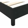 Lova su spyruoklėmis ir čiužiniu, juoda, 80x220 cm, aksomas