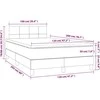 Lova su spyruoklėmis ir čiužiniu, pilka, 120x200cm, audinys
