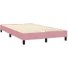 Lova su spyruoklėmis ir čiužiniu, rožinė, 120x220 cm, aksomas