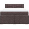 Lova su spyruoklėmis ir čiužiniu, ruda, 160x200 cm, audinys