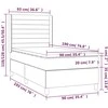 Lova su spyruoklėmis ir čiužiniu,tamsiai pilka,90x190cm,audinys