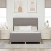 Lova Lovos rėmas su galvūgalio Taupe 140 x 190 cm audinys