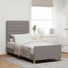 Lova Lovos rėmas su galvūgalio Taupe 90 x 200 cm audinys