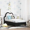 Lova Vaikiška Lovo Rėmas su Galvūgaliu Juoda 70 x 140 cm PU
