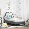 Lova Vaikiška Lovo Rėmas su Galvūgaliu Šviesiai pilka 70 x 140 cm PU