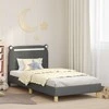 Lova Vaikiška lovos konstrukcija su galvūgaliu Tamsiai pilka audinys
