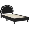 Lova Vaikiška lovos konstrukcija su galvūgaliu Juoda 80 x 160 cm