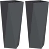 Lovelis 2 pcs Antracitas 30 x 30 x 75 cm Plienas