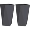 Lovelis 2 pcs Antracitas 40 x 40 x 75 cm Plienas