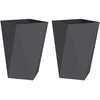 Lovelis 2 vnt. Antracitas 50 x 50 x 75 cm Plienas