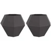 Lovelis 2 pcs Juoda 100 x 100 x 80 cm Plienas