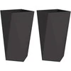 Lovelis 2 vnt. Juoda 40 x 40 x 75 cm Plienas