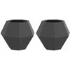 Lovelis 2 pcs Juoda 50 x 50 x 40 cm Plienas