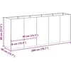 Lovelis, 200x40x80cm, galvanizuotas plienas