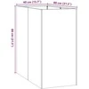 Lovelis, 40x80x80cm, galvanizuotas plienas