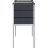 Lovelis Antracitas 100 x 45 x 90 cm Cinkuota plienas