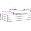 Lovelis Antracito 195 x 100 x 45 cm Galvanizuotas plienas