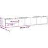 Lovelis, antracito, 280x40x40cm, šaltai valcuotas plienas