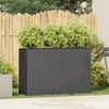 Lovelis, juodos spalvos, 120x40x80cm, šaltai valcuotas plienas