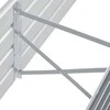 Lovelis, pilkas, galvanizuotas plienas, 160x40x45cm