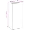 Lovelis, sidabrinis, 32x27,5x75cm, galvanizuotas plienas
