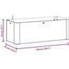 Lovelis su savaiminio laistymo sistema, baltas, 100x43x33cm