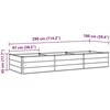Lovelis Šviesiai pilka 290 x 100 x 45 cm Galvanizuotas plienas
