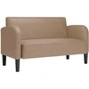 Loveseat sofa, kapučino spalvos, 110cm, dirbtinė oda