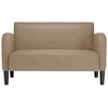 Loveseat sofa, kapučino spalvos, 110cm, dirbtinė oda