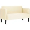 Loveseat sofa, kreminė, 109cm, velvetinis audinys