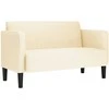 Loveseat sofa, kreminė, 109cm, velvetinis audinys