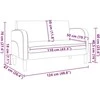 Loveseat sofa, kreminė, 110cm, dirbtinė oda