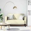 Loveseat sofa, kreminė, 110cm, dirbtinė oda