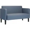 Loveseat sofa, mėlyna, 109cm, velvetinis audinys
