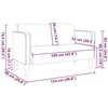 Loveseat sofa, mėlyna, 109cm, velvetinis audinys