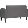 Loveseat sofa, pilka, 110cm, dirbtinė oda