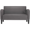 Loveseat sofa, pilka, 110cm, dirbtinė oda