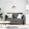 Loveseat sofa, pilka, 110cm, dirbtinė oda