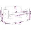Loveseat sofa, ruda, 110cm, dirbtinė oda