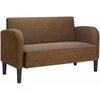 Loveseat sofa, ruda, 110cm, dirbtinė oda
