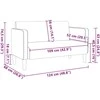 Loveseat sofa, šviesiai geltona, 109cm, velvetinis audinys