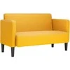 Loveseat sofa, šviesiai geltona, 109cm, velvetinis audinys
