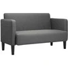 Loveseat sofa, tamsiai pilka, 109cm, velvetinis audinys